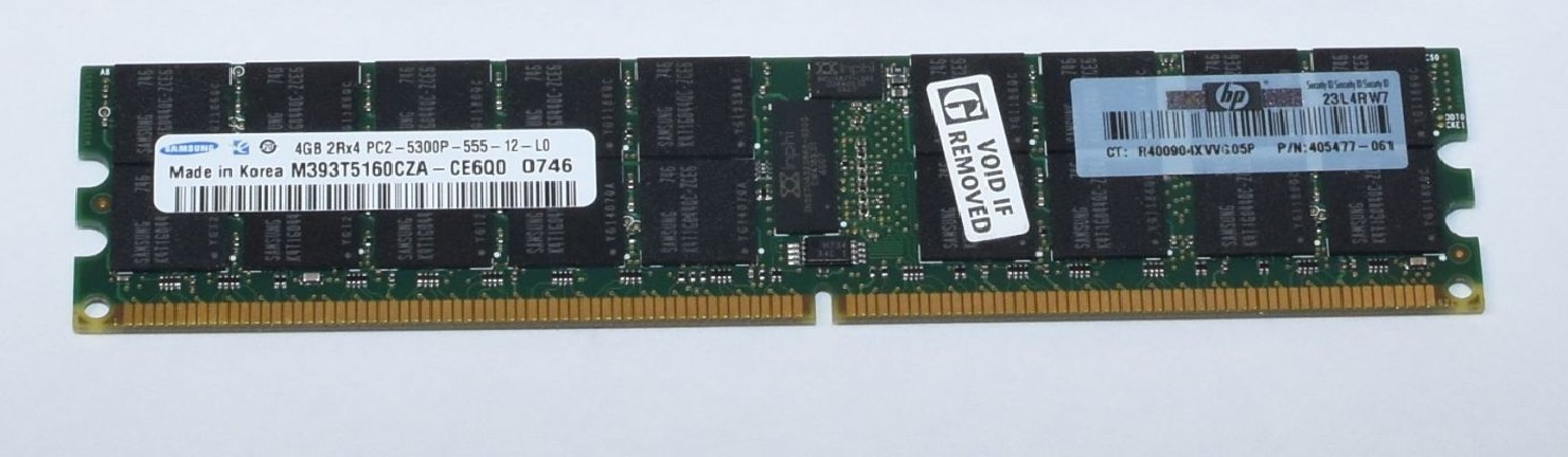 8GB PC2-5300F HP 405477-061 2Rx4 FBDIMM ECC Server RAM Memory 2x4GB 