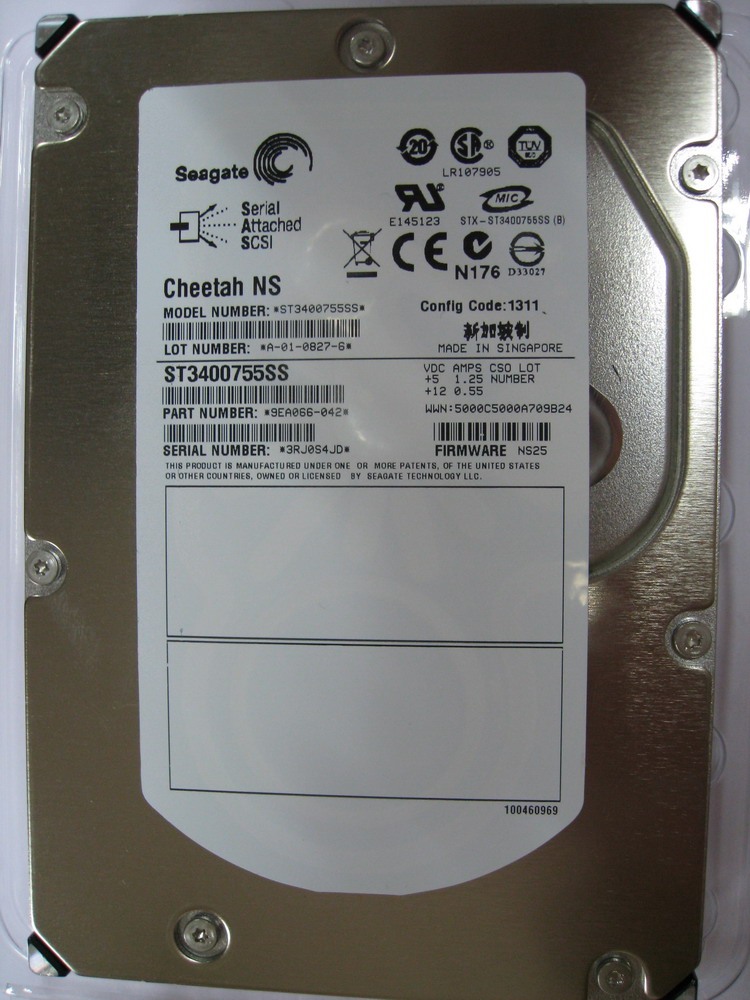 Seagate Cheetah NS ST3400755SS 400GB 10000RPM 16MB SAS 3Gb/s 3.5 