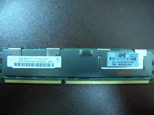 1x4GB 2Rx4 PC3-10600R-9 DDR3 MODULE 500658-B21-4GB 