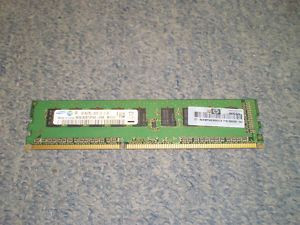 HP 536888-001 1GB 1333Mhz PC3-10600 Ecc Unbuffered 1RX8 DDR3 