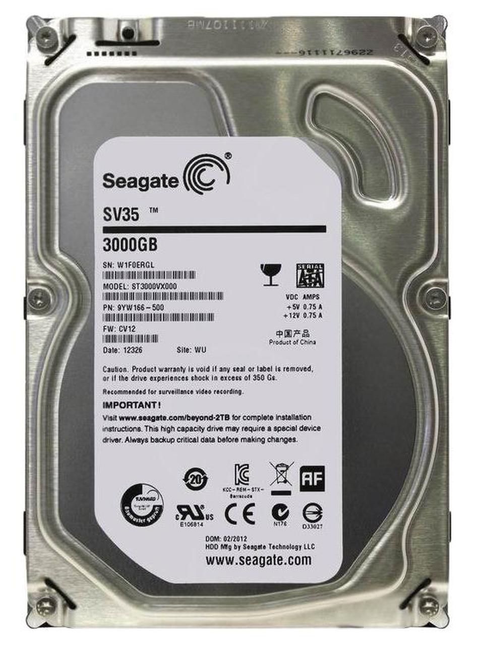 Ondartet tumor Orphan Tilstedeværelse Seagate SV35.6 Series ST3000VX000 3TB 7200RPM 64MB SATA 6Gb/s 3.5" HDD -  ServerSupply.com