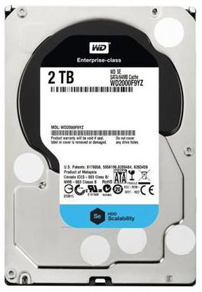 WD SE WD2000F9YZ 2TB SATA 6Gb/s 7.2K RPM 3.5inch Data Center Hard Drive