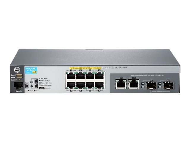8-Port PoE J9774A#ABA HP Aruba 2530-8G-PoE Ethernet Network Switch P/N 