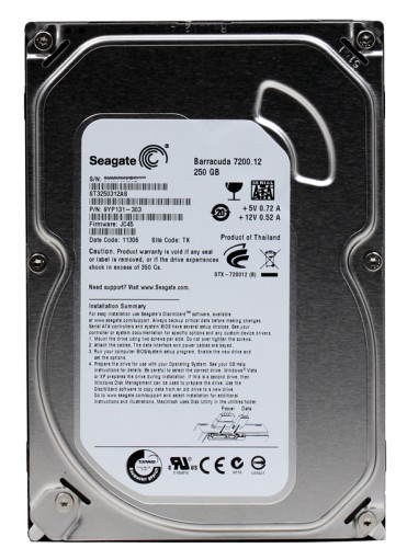 Pets Hearing impaired cave Seagate Barracuda ST3250312AS 250GB 7200RPM SATA 6Gb/s 3.5" HDD -  ServerSupply.com