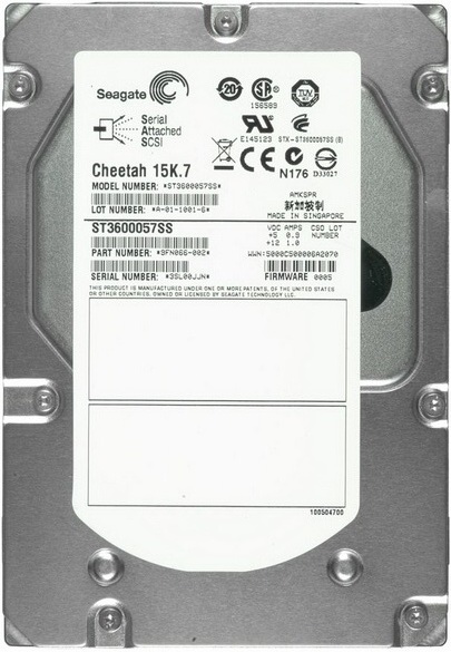 Seagate ST3600057SS Cheetah 15K.7 600GB 15000RPM SAS 6Gb/s 3.5