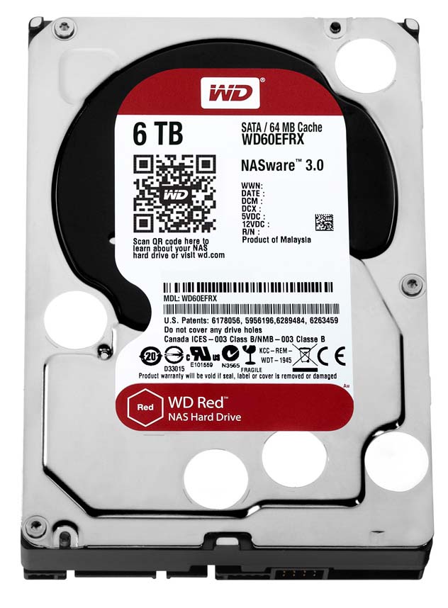 WD RED 6TB SATA 6Gb/s Intellipower 3.5" NAS Hard ServerSupply.com