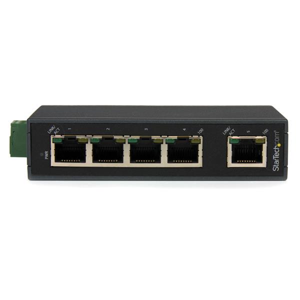 Ethernet 10/100, no gestionado, Montaje en Carril DIN Certificado IP30 Switch Industrial de 5 Puertos RJ45 StarTech.com IES5102 