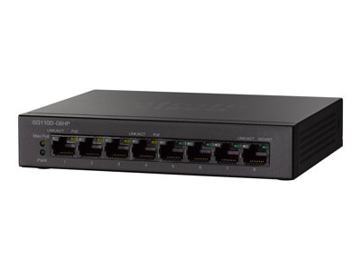 Cisco SMB SG110D-08HP 8-Port PoE Gigabit Desktop Switch
