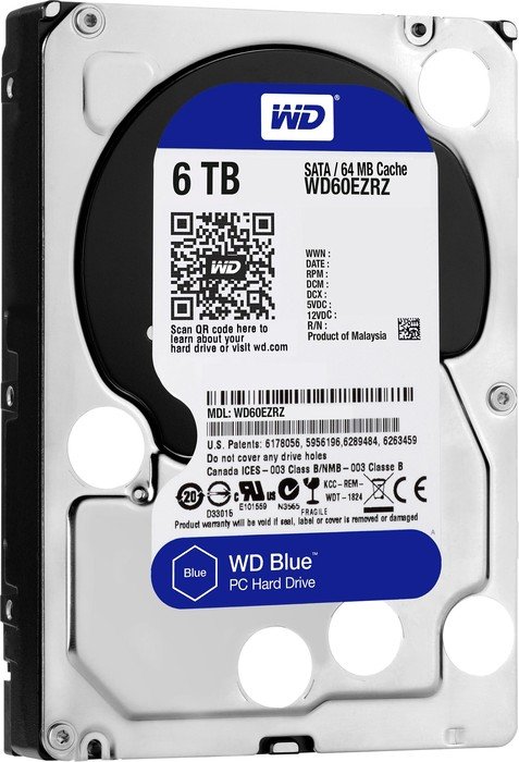 WD BLUE WD60EZRZ 6TB SATA 6Gb/s 5.4K 3.5
