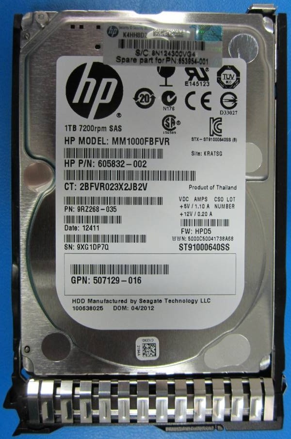 HPE 652749-B21 Midline - Hard drive - 1 TB - hot-swap - 2.5