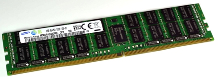 Módulo 64GB DDR4 2133MHz Samsung M386A8K40BM1-CPB 17000 Memória RAM de carga reduzida 