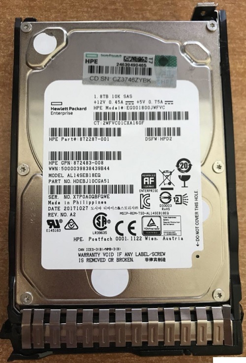 HP 872287-001 1.8TB 12G 10K 2.5 SAS hard disk drive main image 1