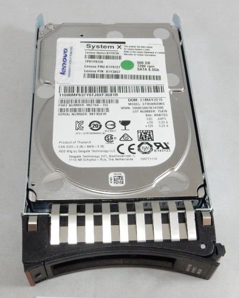 IBM 81Y9727 500GB 7.2k SATA 6Gbps 3.5