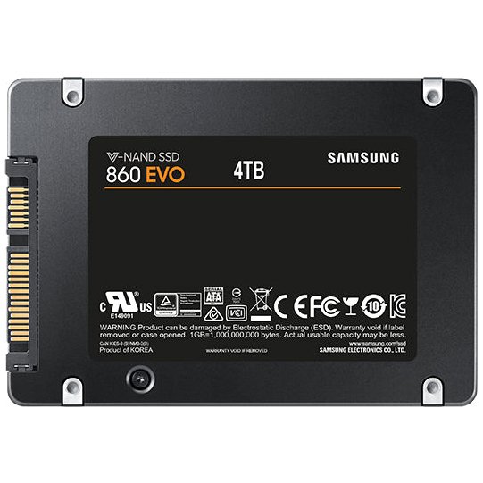 gentage Leeds lyserød Samsung 4 TB 860 EVO Solid state drive - 2.5" SATA - 6Gb/s - MZ-76E4T0E  Refurbished - ServerSupply.com