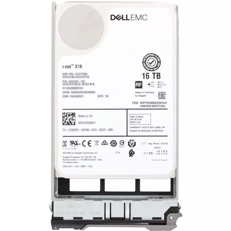 Dell EMC 24HF9 16TB 7.2K RPM SAS 12Gbps 512e 3.5in Hot-plug Hard