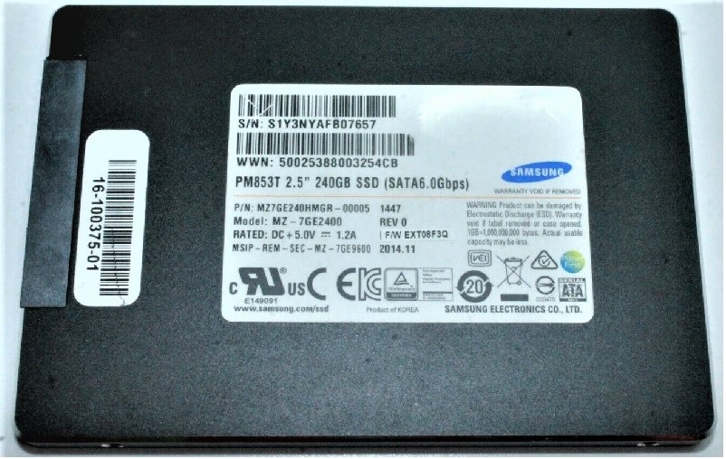 Samsung 240 PM853t Solid state drive - 2.5" Internal - SATA 6Gb/s - Refurbished - ServerSupply.com