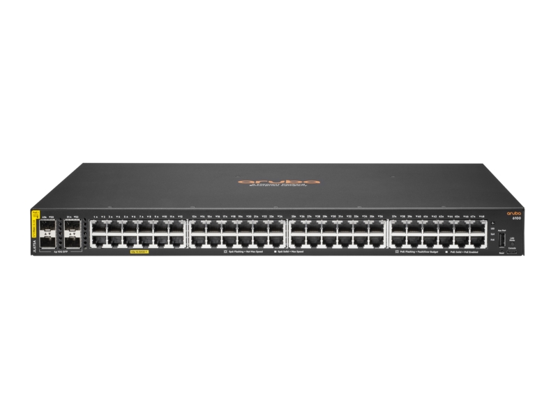 HPE JL679A Aruba 6100 12G CL4 2SFP+ 139W Switch - ServerSupply.com