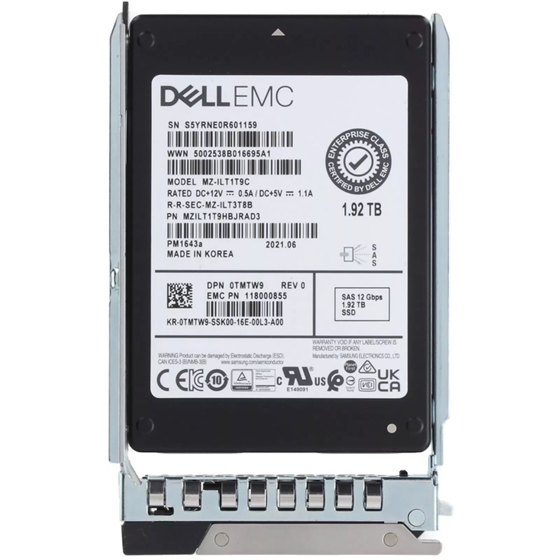 HPE P15848-002 Read Intensive SSD 1.92 TB SAS 12Gb/s Refurbished