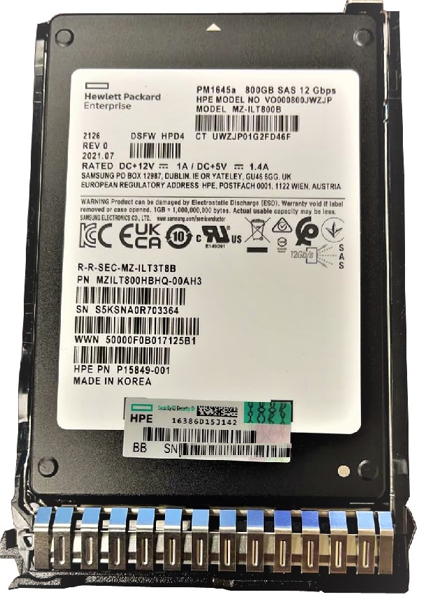HPE PM1645a P15849-001 - SSD - 800 GB - SAS 12Gb/s New F/s