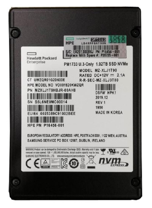 Samsung PM1733 MZWLJ1T9HBJR-00007 SSD 1.92 TB Pci Express