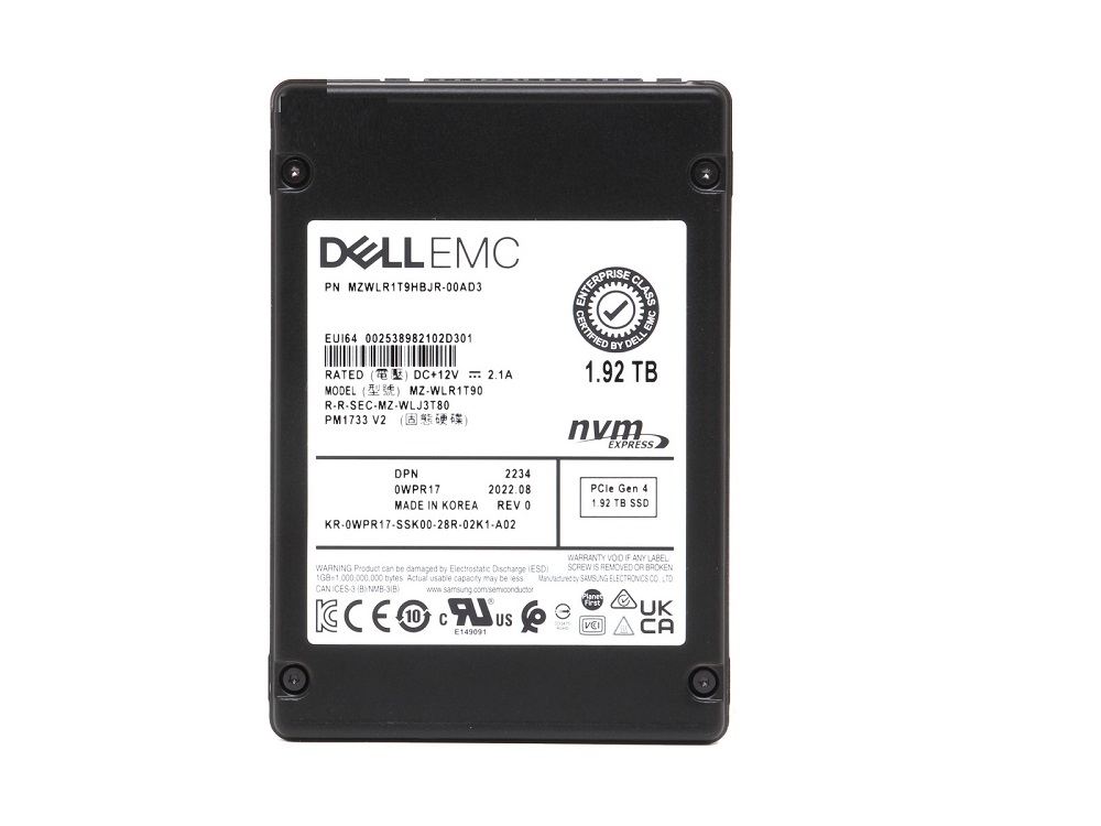 Samsung PM1733 MZ-WLJ1T90 SSD 1.92 TB PCIe 4.0 x4 (NVMe