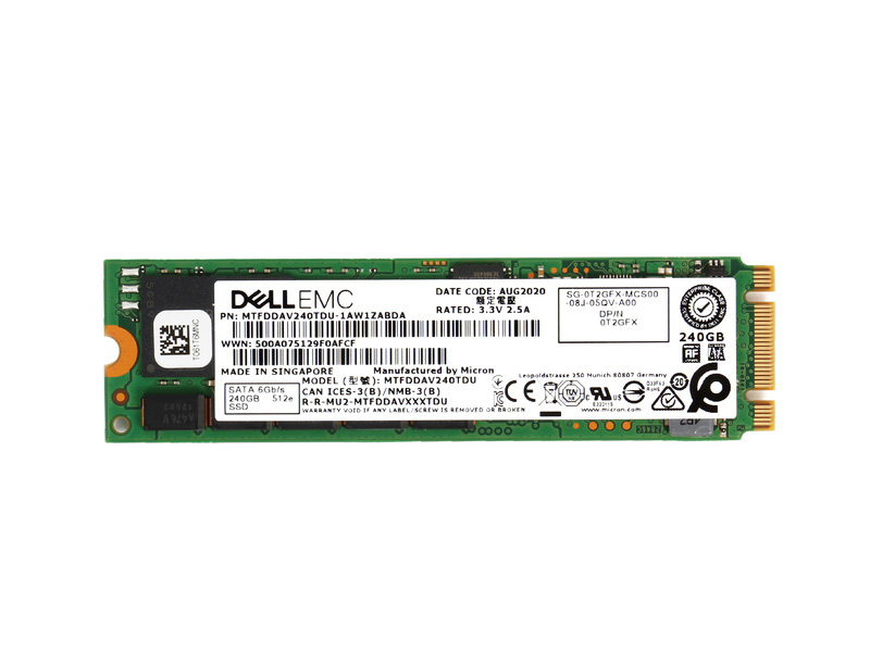 Dell T2GFX 240GB SSD SATA 6Gbps M.2 BOSS Card - ServerSupply.com