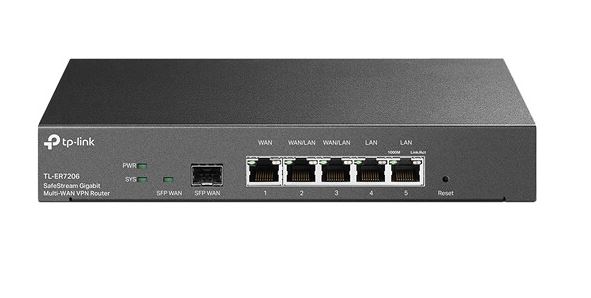 TP-Link TL-ER7206 SafeStream Gigabit Multi-WAN VPN Router 6 Ports