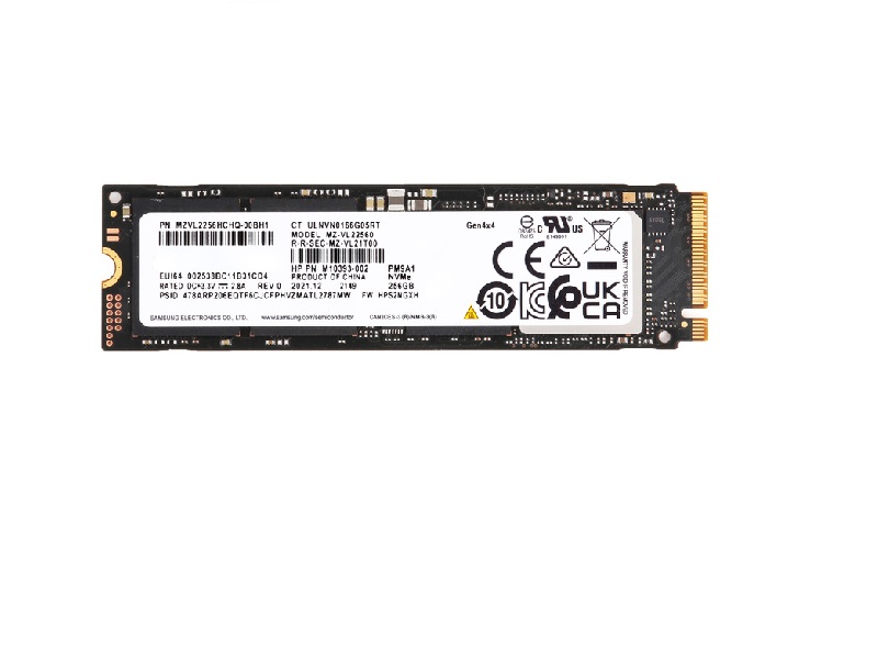 Samsung PM9A1 MZVL2256HCHQ-00BH1 - SSD - 256 GB - PCIe 4.0 x4 (NVMe) - HPE  OEM Refurbished