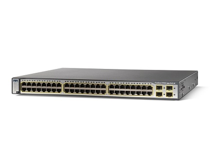 48 x 10/100Base-TX Cisco WS-C3750-48PS-S Catalyst 3750 48-Port Multi-Layer Ethernet Switch with PoE 