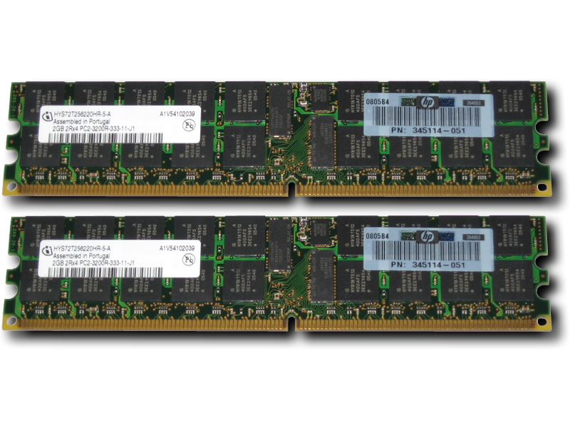 2x2GB PC2-3200 Memory for HP ProLiant 375004-B21 4GB
