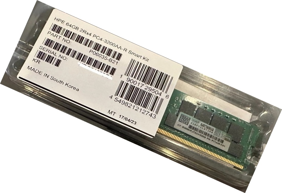 HPE - HPE P07650-B21 Modulo Di Memoria Da 64 GB 1 X 64 GB DDR4 3200 Mhz Ecc 372986 - Foto 3