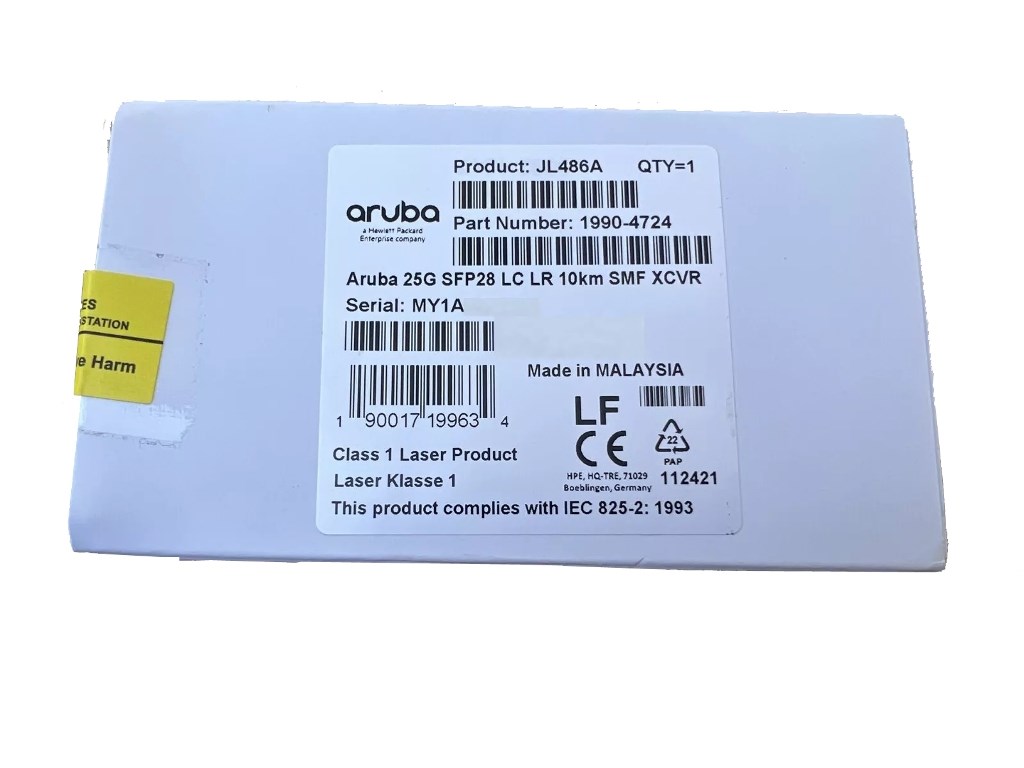 HPE JL484A Aruba 25G Sfp28 Lc Sr 100m Mmf Transceiver REF