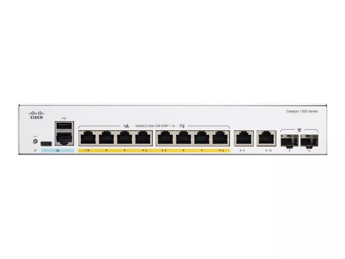 Cisco C1300-8FP-2G Catalyst 8 ports Managed Rack-mountable Switch
